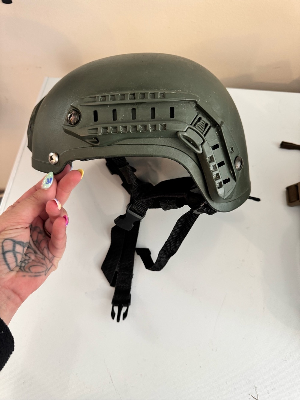 Green Tactical Helmet